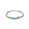 Gold Filled Turquoise Alternating Ball Bracelet