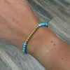 Gold Filled Turquoise Alternating Ball Bracelet