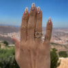 Gold Plated Jewish Star Ring With Baguette CZ Stones