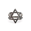 Jewish Star Ring With Double Band Connection