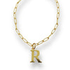 Gold Plated Initial Necklace - Choose Your Initial