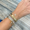 3 Pave Jewish Stars Bracelet