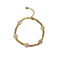 Gold Plated Cuban Link Bracelet with 5 Round CZ Stone Tablets