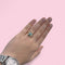 Gold Plated Ruffle Heart Ring With Turquoise Center