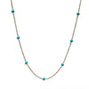 Gold Plated Small Bead Necklace with Turquoise Beads By The Yard