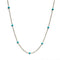 Gold Plated Small Bead Necklace with Turquoise Beads By The Yard