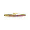 Gold Plated Teen Sized Rainbow CZ Multicolor Tennis Bracelet