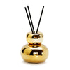 Gold Double Round Diffuser with 3 Black Reeds - Lily of the Valley Scent