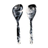 Lucente Black & White Resin Salad Server Set