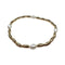 Gold Plated Stretch Bead Bracelet With Pearls