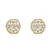 Gold Plated Round Earrings With Pearls And CZ Stones