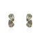 Double Pear Shape Baguette Stud Earring - Gold or Silver