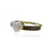 Gold Plated Diamond Cut Band Ring with Pave Heart