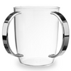 Acrylic Wash Cup With Gold or Silver Handles