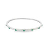 Gold Filled Bangle with Ruby / Emerald and White Pave CZ Stones