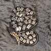 Black Rhodium Butterfly Necklace With Baguettes Itsallagift