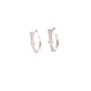 Hoop Earrings With 3 CZ Stone Clusters With White CZ Stones - 4 Options available! Silver / White Itsallagift