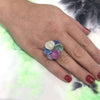 Bright Rainbow Flower Ring Itsallagift