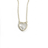 Small Mother Of Pearl Heart Necklace Gold Itsallagift