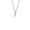 Rainbow CZ Initial Letter Necklace Itsallagift