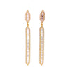 Long Hanging Earrings With Baguette Design Gold Itsallagift