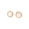 Mother Of Pearl Round Earrings With CZ Stone Border Itsallagift