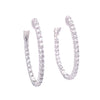 Oval CZ Hoop Earrings Itsallagift