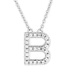 Small Initial Necklace With Micro Pave CZ Stones B Itsallagift