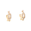 Small Paperclip Link Pave Earring Gold Itsallagift